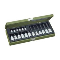 PROXXON Set nasadnih imbus ključeva, 1/4" + 1/2", 2–14 mm, 18 dijelova